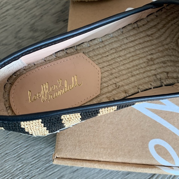 New, Loeffler Randall Mara-SWR, Black/Natural Raffia Woven shoes. Size 9.5 B. - Picture 2 of 9